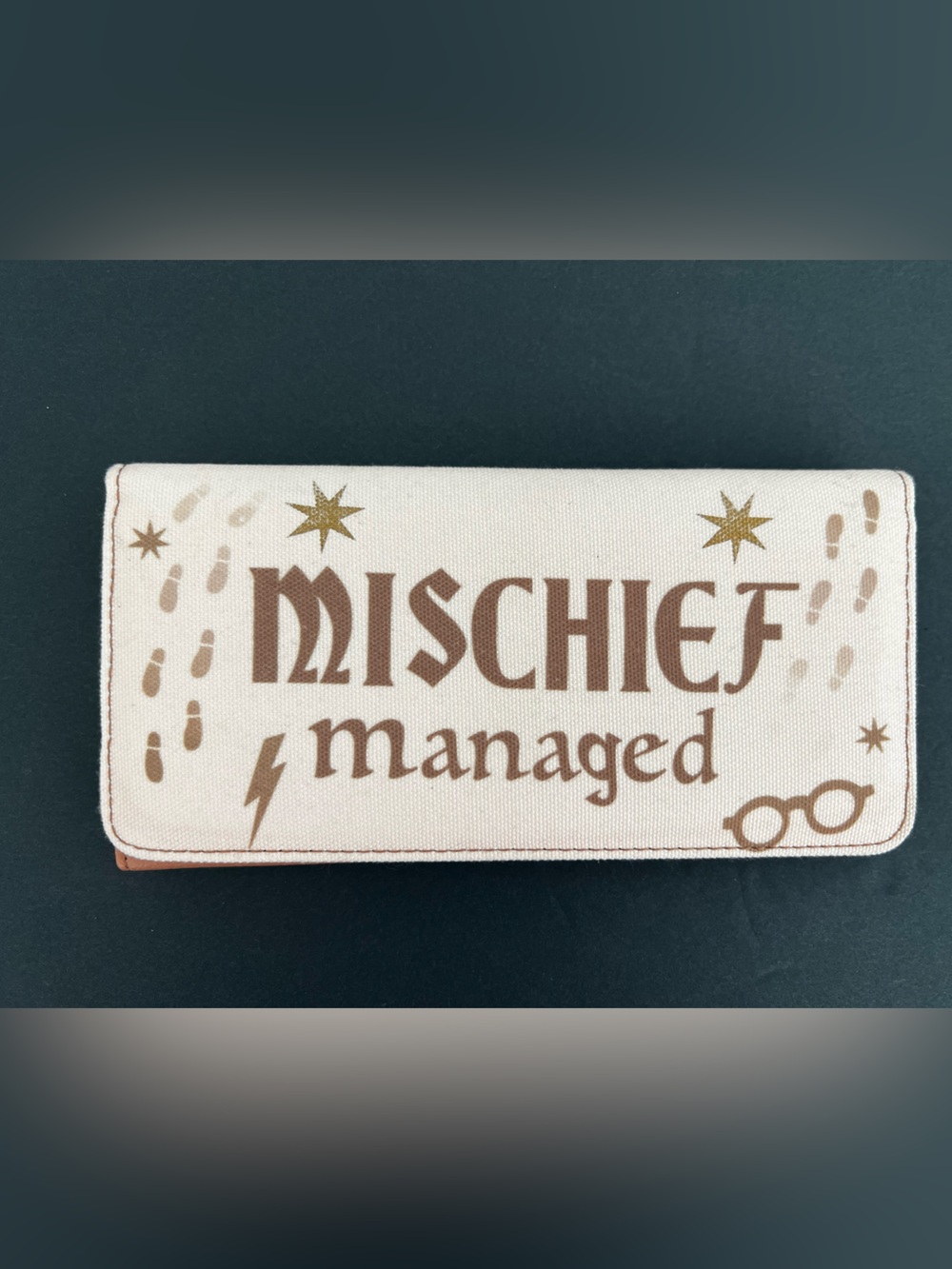 Loungefly Cream and Brown "Mischief Managed" Wallet